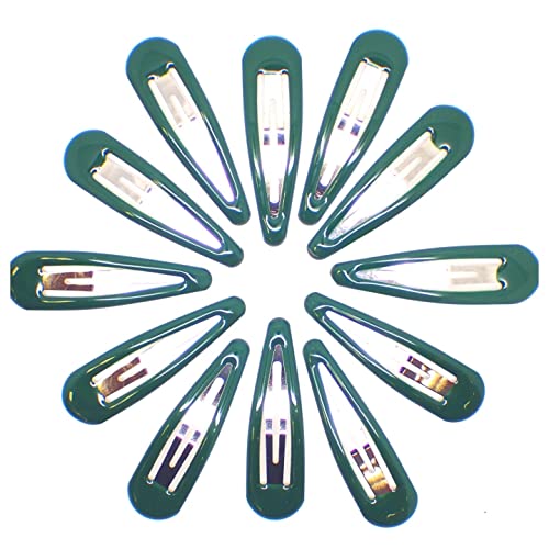 Topkids Accessories 12pc Snap Clips 5cm / 2" Snap Hair Clips Women Girls Kids Sectioning Slide Hair Grip Styling Fine Hair Thick Hair Bendies Sleepies School Uniform Colours Epoxy (Bottle Green)