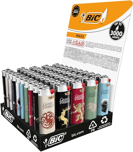BIC J26 Maxi Reibrad-Feuerzeug Special Edition „Game of Thrones“ | 50 Stück BIC J26 Maxi Reibrad-Feuerzeug Special Edition „Game of Thrones“ | 50 Stück