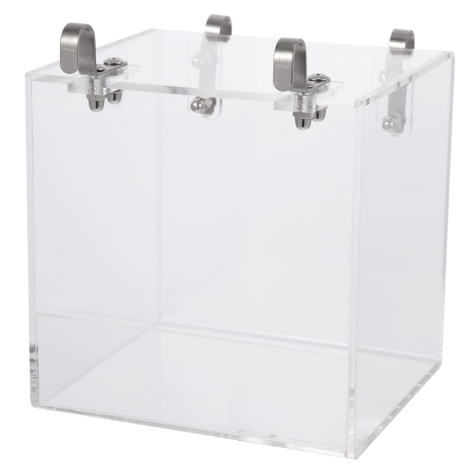ULTECHNOVO Vogelbad Acryl Vogelbadebecken Duschbox Transparent Kompakt für Kleine Papageien und Finken Haustierbedarf Vogelkäfigzubehör