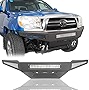 Hooke Road Honeycomb Style Front Bumper w/Skid Plate &120W LED Light Bar for 2005-2011 Toyota Tacoma 2nd Gen