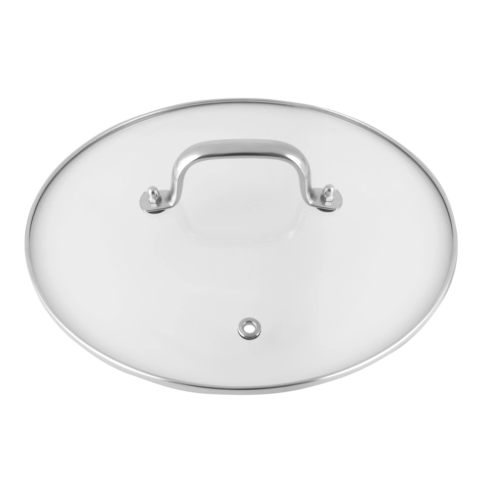 Olla de vapor de inducción Mantowarka de acero inoxidable de 5 capas, de acero inoxidable 304, con tapa de cristal, para cocina al vapor, integrada (plata, 28 cm)