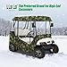 10L0L Universal Golf Cart Enclosure Compatible with EZGO TXT and Club Car Tempo/Onward/DS/Precedent Models, 2-Passenger Golf Cart Waterproof 420D Material Windproof Transparent on 2 Sides (Green)