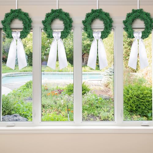 image for VitalCozy 4 Pcs Wreath Sash for Front Door Blank Wreath Sash Accessori