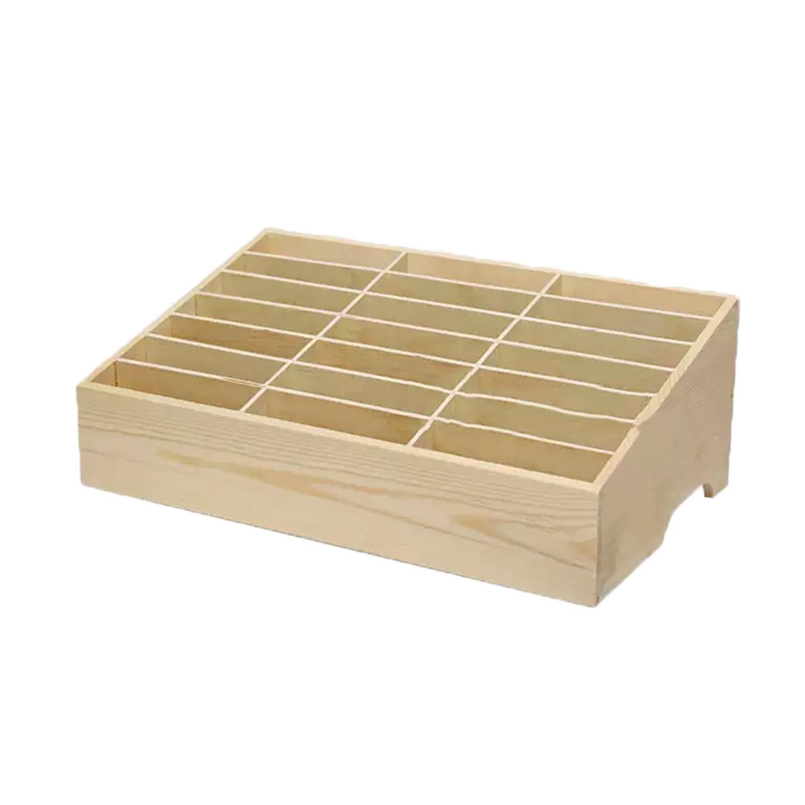 Mobile Phone Storage Cabinet Desktop Storage Box Wooden Mobile Phone Storage Cabinet,Solid Wood Structure Small Body Easy to Move,Suitable for School Office Training Institutions(Color 1,21 grids)