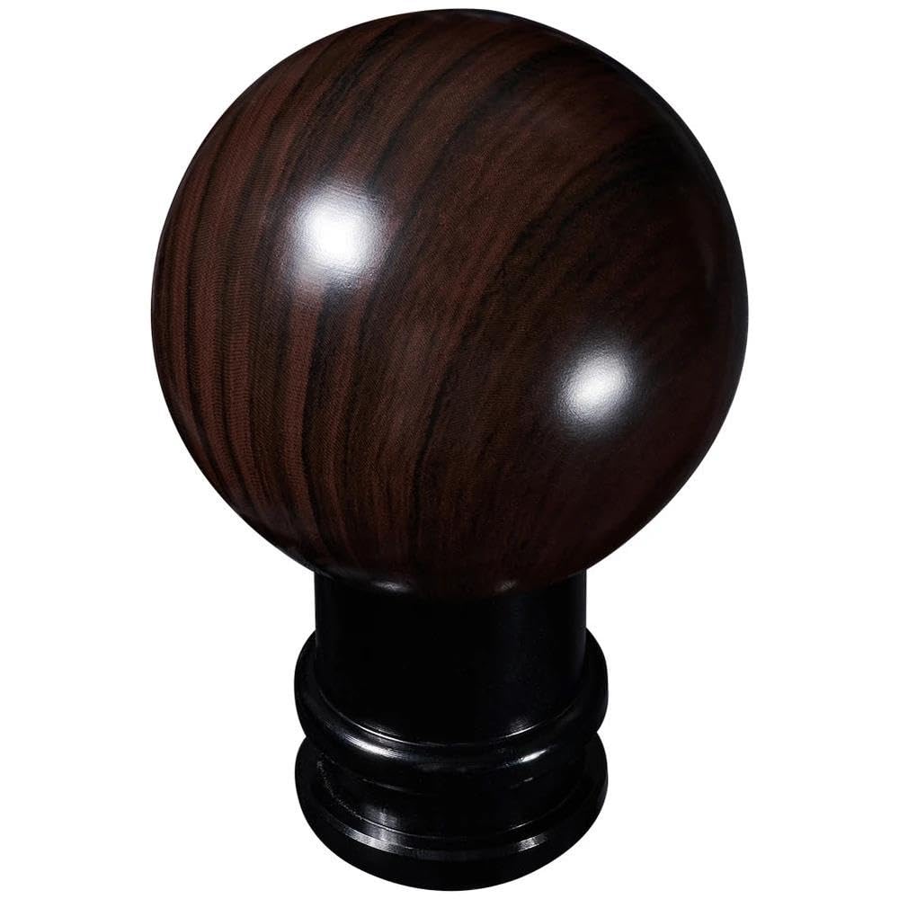 HYASDBWE Mahogany Wood Grain Aluminum Gear Shifter Knob Universal Manual/Automatic Transmission Vehicle Car Accessories Gear Shifter Parts(Brown)