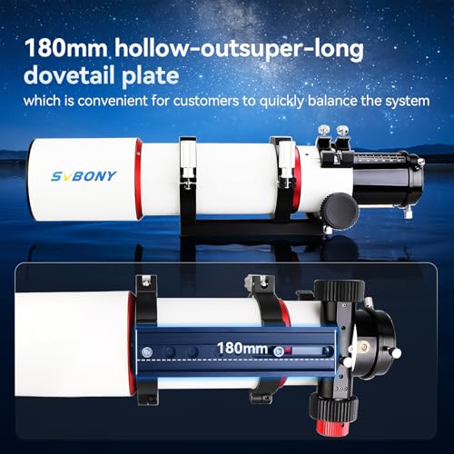 Image of SVBONY SV550 Telescope, 80ED F6 Triplet Apochromatic Refractor OTA, 2.5 inch Micro-Reduction Rap Focuser, 87mm Back Focus Distance, Telescope for Adults High Powered, for Deep Sky Astrophotography&Visual