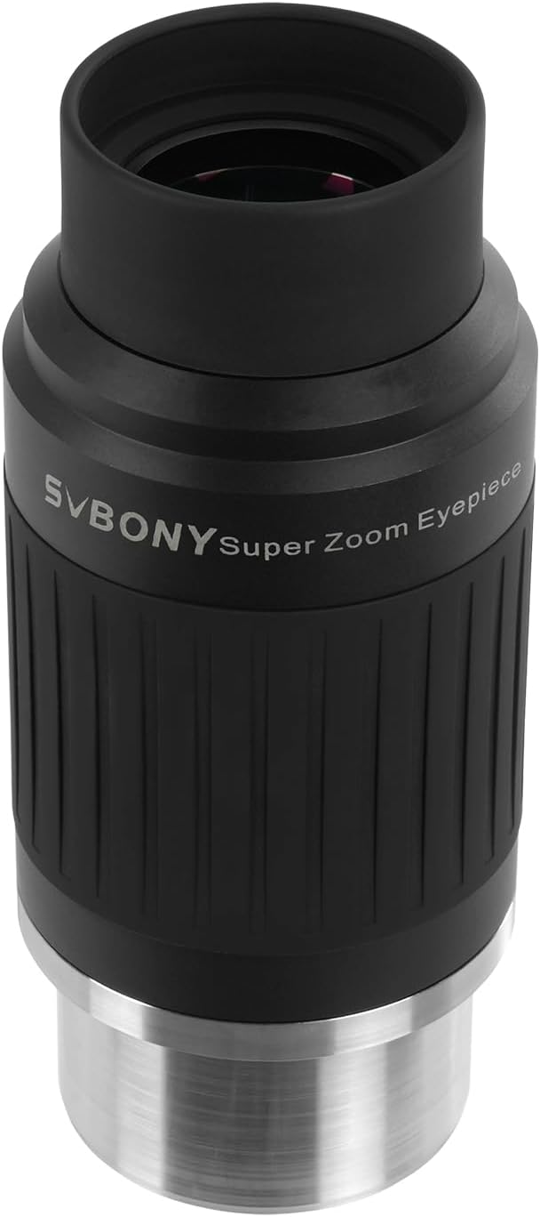 SV230 1.25" 8mm-20mm Telescope Zoom Eyepiece, 57°-72° Apparent Field of View, FMC Aspheric Eyepiece with 2" Adapter, Telescope Accessory with Colour Correction for Astronomical Observation