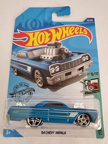 Hot Wheels 2020 Tooned '64 Chevy Impala Azul miniatura 1