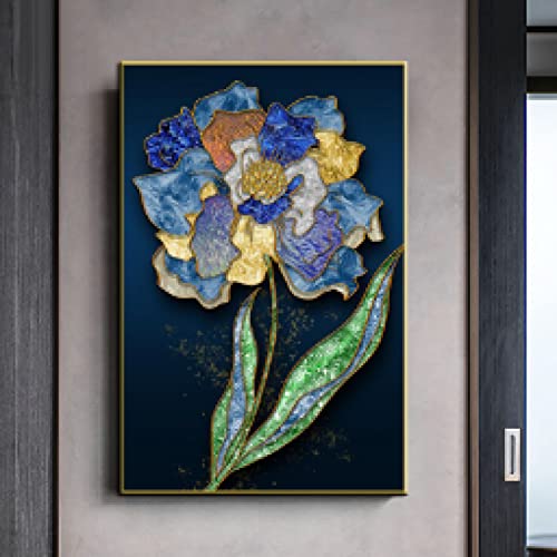 Affiche fleurs nordiques 50x70 cm poster impression sur toile nature sans cadre