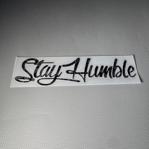 Image of Car Stickers for Stay Humble Auto Front Rear Windshield Window Decal Vans Truck Window Tail Decoration (Flower Carbon Silver, 200x50mm)
