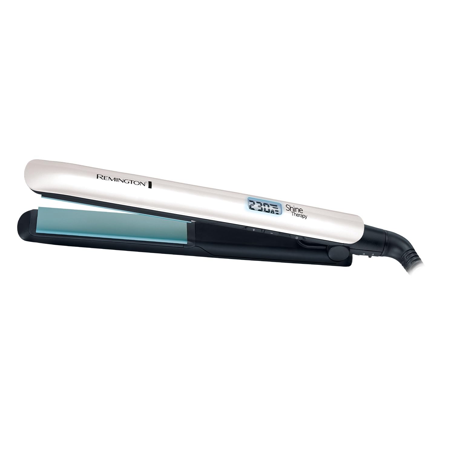 Remington Shine Therapy Hair Straightener with Advanced Ceramic Coating Infused with Moroccan Argan Oil for Sleek & Smooth Glide, Floating Plates, Digital Display, 9 Settings 150°C–230°C, S8500
