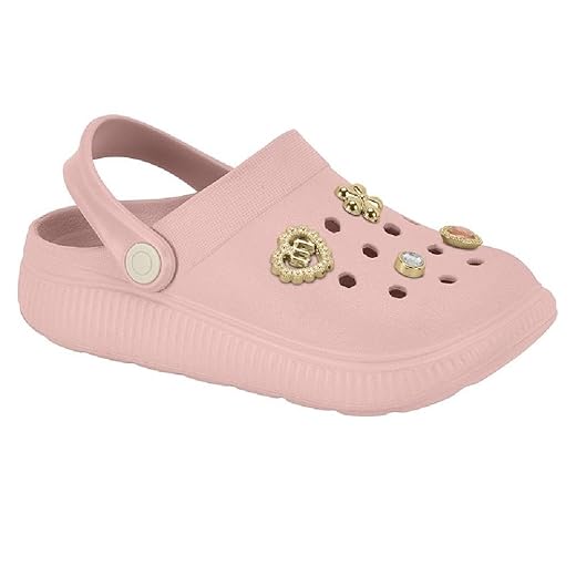 Sandalia Babuche Molekinha Boton Ref 2591.103.30598 Rosa 31/32