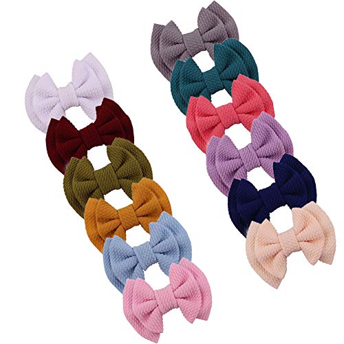 Baby Girl Hair Bow Set Spring Floral Print Bows Headbands Clip Alligator Hair Clips for Toddlers Kids (ASZZ12613)