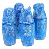 Construction : construites pour durer, ces pièces sont fabriquées à partir de matériaux qui garantissent un plaisir à long terme, ensemble de sculptures horus, pots horus