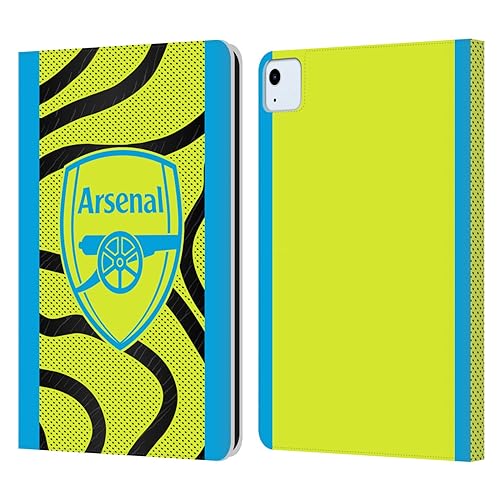 Head Case Designs Officially Licensed Arsenal FC Away 2023/24 Crest Kit Leather Book Wallet Case Cover Compatible with Apple iPad Air 11 2020/2022/2024