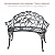 Patio Balcony Bench Double Seat, Anti-Rust Cast Aluminum Patio Garden Bench for Park Yard Outdoor Furniture Copper.1