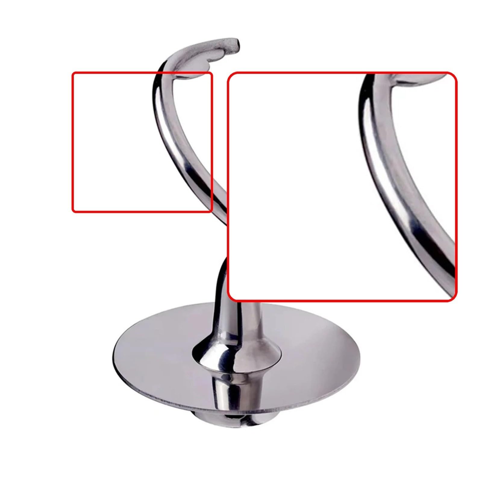 A78E-Gancio for Impastare A Spirale In Acciaio Inossidabile, Compatibile Con KitchenAid, Robot Da Cucina, Adatto for Ciotola Da 4,5-5 QT for Robot Da Cucina Con Testa Inclinabile
