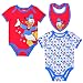 Disney Baby Boys' Mickey Mouse or Donald Duck 2-Pack Bodysuit with Bib