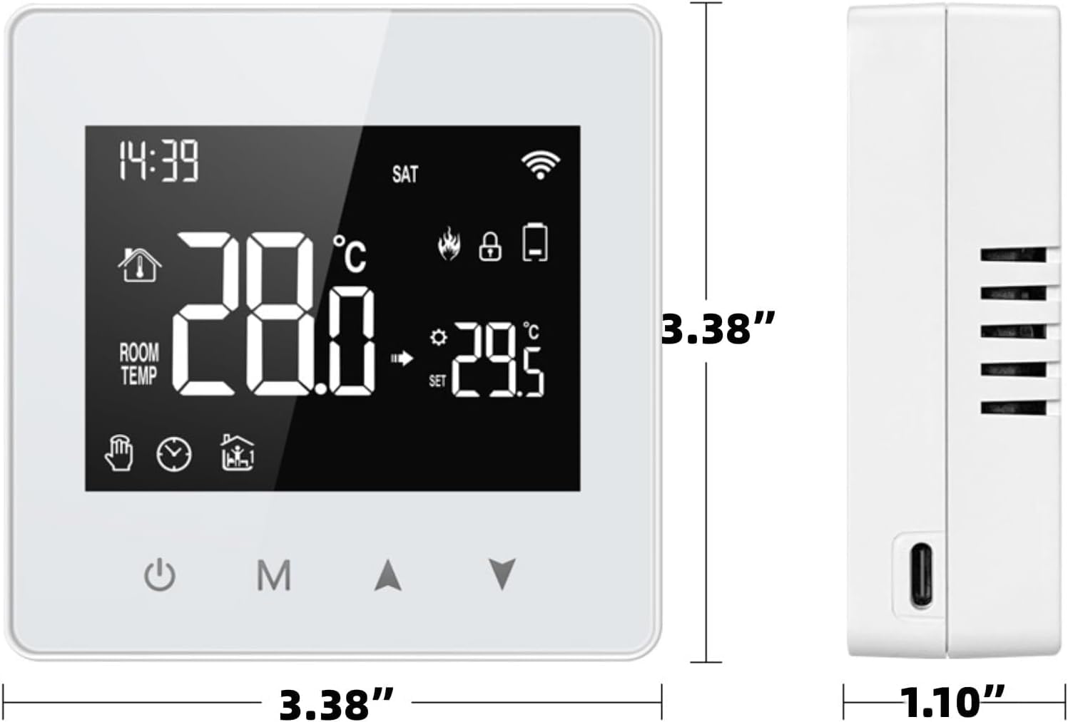 Bezprzewodowy inteligentny termostat, termostat oszczędzający energię, pełna kontrola nad kotłem i ciepłą wodą z dowolnego miejsca, mini termostat do ogrzewania, funkcja wielu pomieszczeń, ł