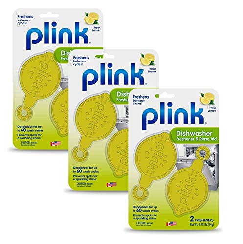 Plink Dishwasher Freshener & Rinse Aid is a Multi-Action Agent that Combines Freshening and Spot Prevention. Fresh Lemon Scent. Last Up To 60 washes per Clip. 6 Ct.