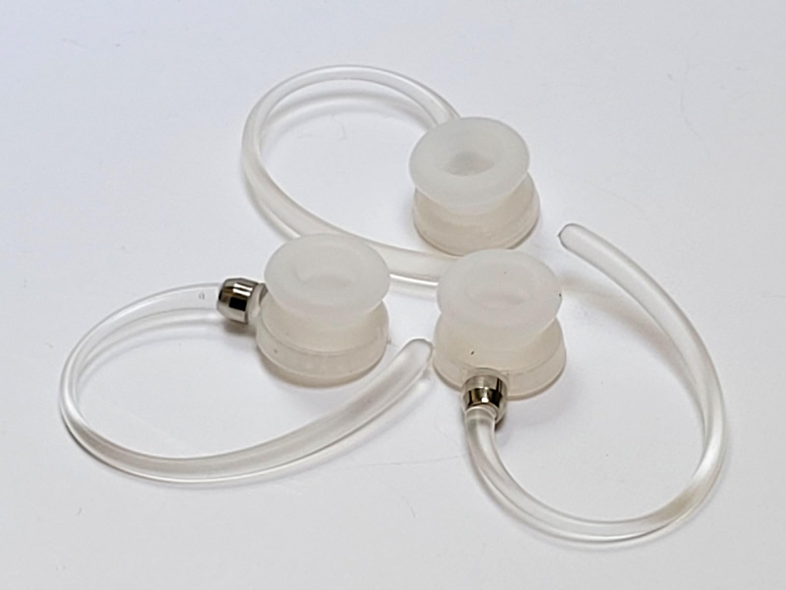 3 Standard white Earhooks Clips w/Noise Reduction eargels for Motorola Boom3, Boom 2+, Boom, HX600, Elite Flip HZ720, H17 H17txt, H19 H19txt, HX550, H525 Headsets. Plus 1 Spare earhook without gel.