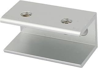 Aexit 60mm Length Fall Protection 20mm Thickness Aluminium Alloy Rectangle Shaped Glass Safety Clips Clamps Clip