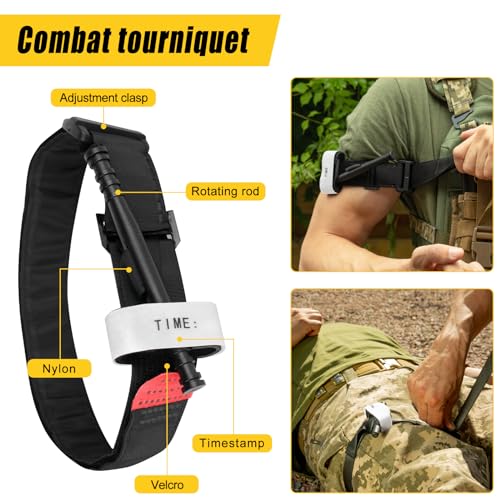 46-delige EHBO-set, medische tactische tas, EHBO-set, First Aid Kit Military, traumakit, medische tactische tas voor jacht, wandelen, thuis, auto, outdoor camping - Afbeelding 6