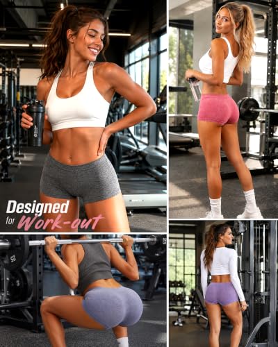 Image of Womens Boyshorts Underwear Seamless Boxer Briefs Full Coverage Soft Stretch Boxer Shorts For Women 4 Pack