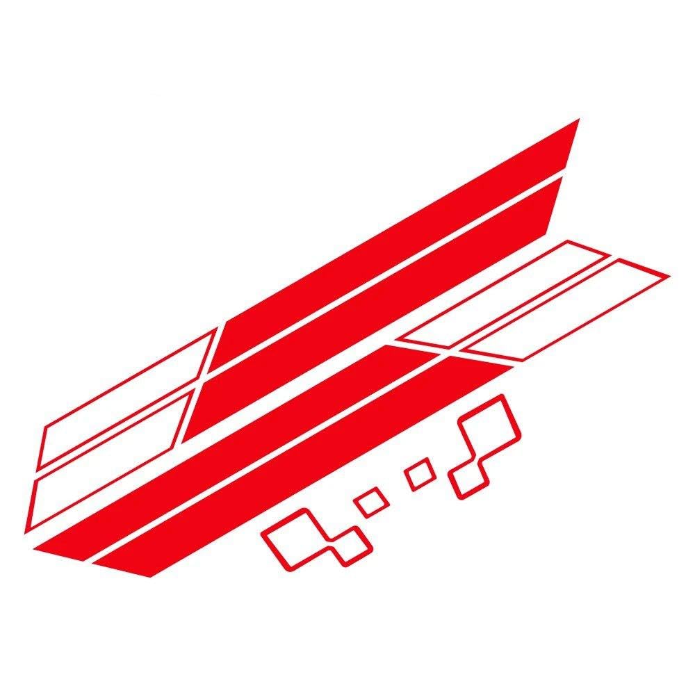 for Renault Megane Auto Sport Stripes Decoration Vinyl Decals PVC Self-Adhesive Car Body Film Accessories(Glossy Red)