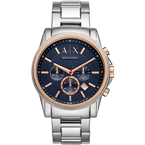 AX ARMANI EXCHANGE Men's AX2516 Chronograph Analog Display Analog Quartz Silver Watch