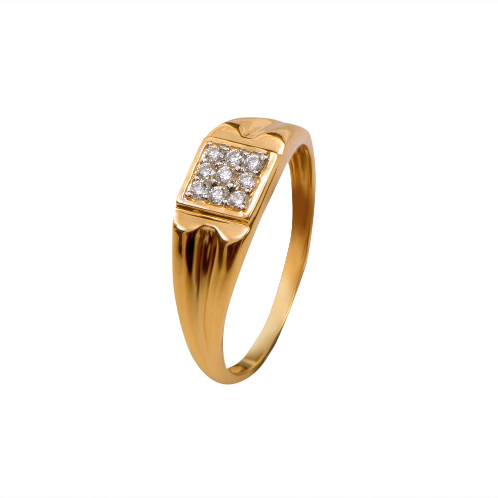 18k Yellow Gold and Diamond Ring