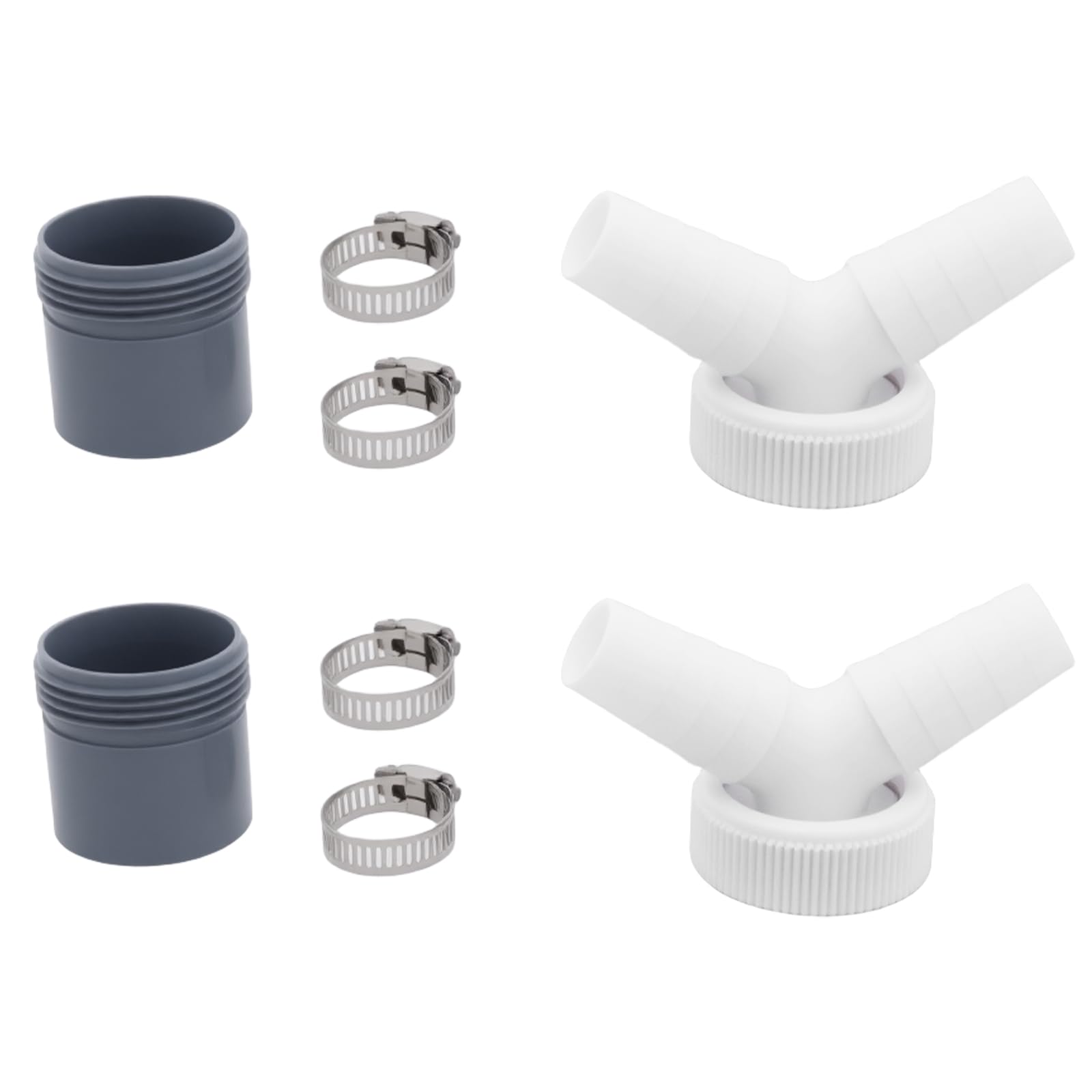 Lt Easiyl 2Pcs Washing Machine Drain Adapter Double Connection Y For 18-24Mm Inlet Connector And 40Mm Outlet Hose