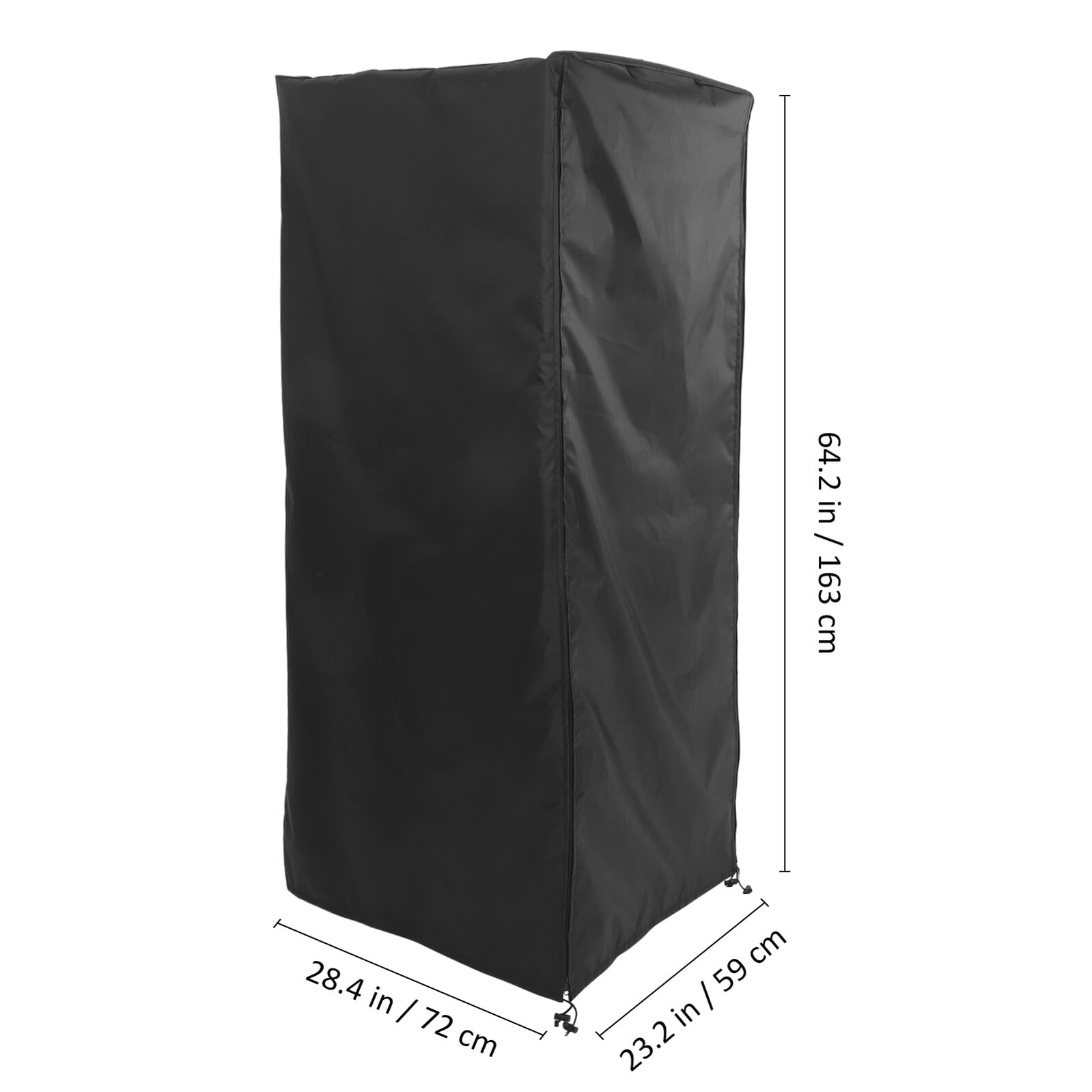 GARVALON Copertura per Rack per Pane Oxford Nero, Protezione e Pieghevole per Carrelli da Panetteria Design Rettangolare Moderno