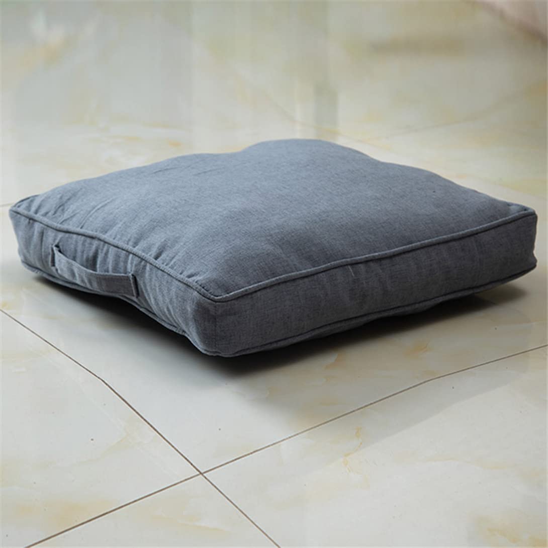 Cuscino rialzo spesso 8 cm, per sedie e poltrone, per esterni/interni, comodo, quadrato, 50 x 50 cm, grigio scuro, cuscino per giardino e uso domestico