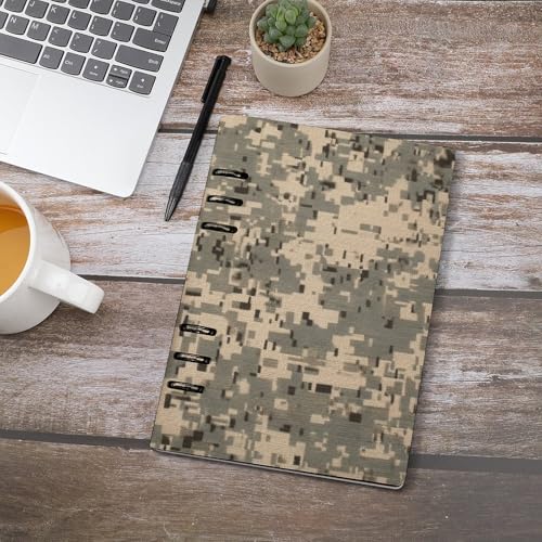 Cuaderno A5 de camuflaje digital para organizar viajes y notas 4