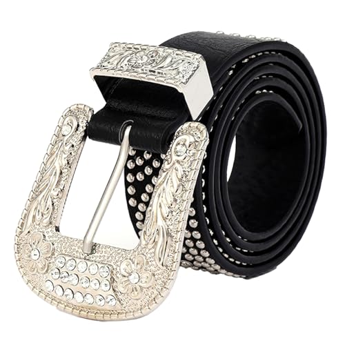 Ceinture western pour jean en cuir véritable accessoire cowboy unisexe largeur 3,7 cm