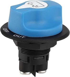Interruptor de batería de coche, desconectador de batería azul de 50, 100, 200 y 300 A, kit de interruptor de corte for RV, motocicleta, camión y barco.(50A)