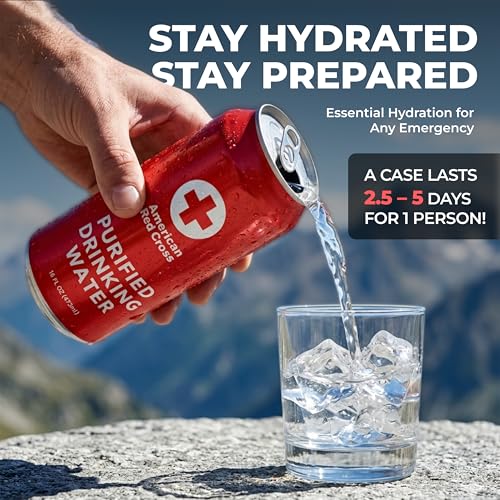 Image of American Red Cross Licensed Emergency Canned Water by Aqua Emergency - Full Pallet (144 Cases /1,728 Cans) - 16 fl oz, 50-Year Shelf Life, Hermetically Sealed Aluminum Cans, BPA-Free, Purified Water by Reverse Osmosis, Emergency & Everyday Preparedness