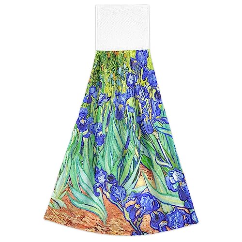 Van Gogh Iris Hand Towels 2 Pcs Hanging Kitchen Towels