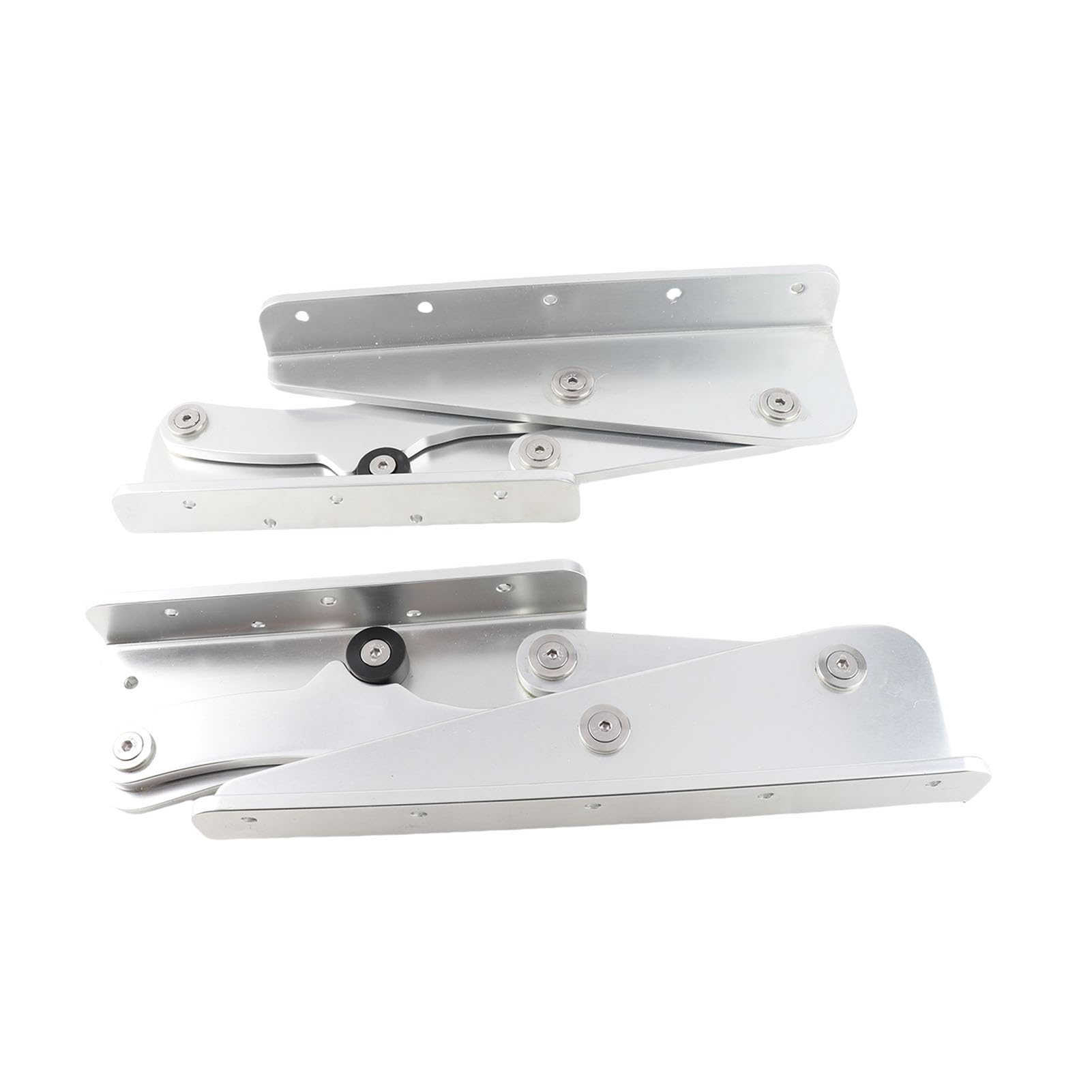 Drfeify Coppia Cerniere per Sedili Pieghevoli per Barche, Cerniera per Sedili Pieghevoli Marine in Lega di Alluminio Anodizzato Spessore 8 Mm Anti Pizzicamento Bordo Arrotondato Supporto per
