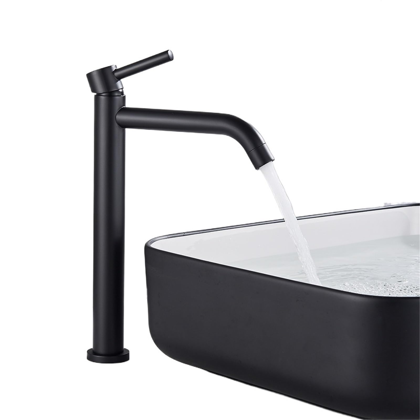 Ljljcqcns Matte Black A Black Basin Faucet Bathroom Washbasin Water Mixer Tap Cold Water Basin Sink Tap Bathroom Faucet Tap Brushed Gold Faucet