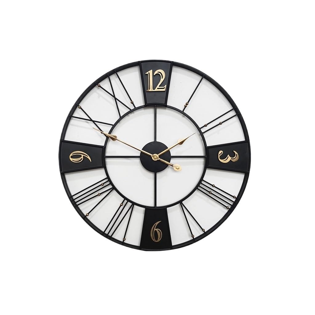 Orologio da parete Orologio da parete rotondo europeo creativo in metallo for la casa, soggiorno, sala da pranzo, studio, orologio da esterno Reloj De Pared