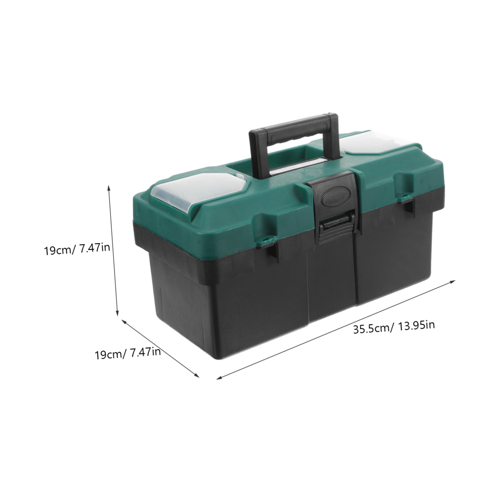Cassetta Portautensili Multifunzione in Plastica Nero, Portatile e Spaziosa, Scomparti, per Casa e Uso in Movimento