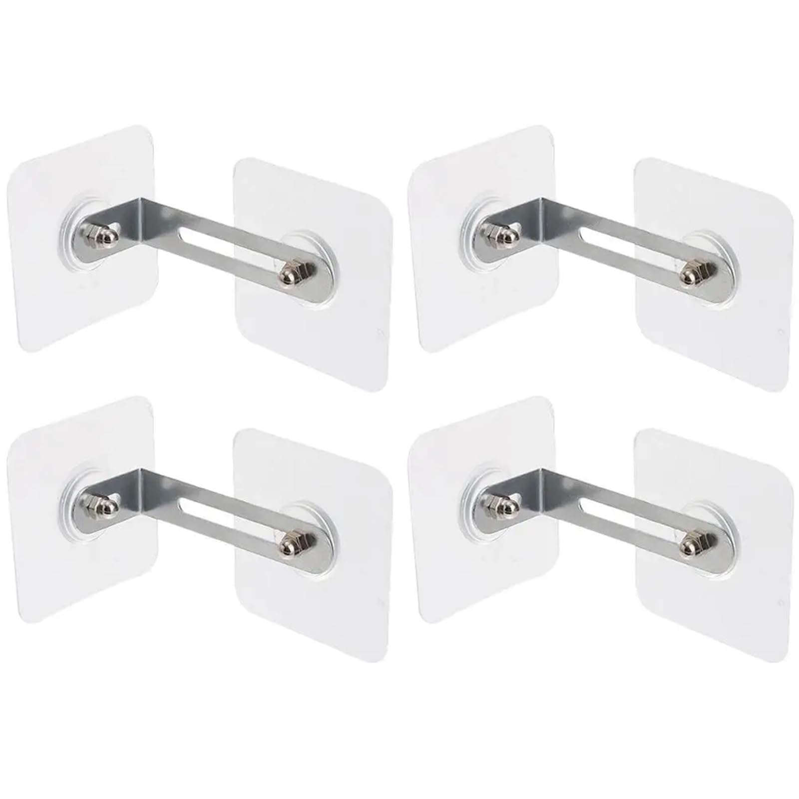 Correas antivuelco para muebles, Anclajes de pared for muebles, librería acrílica sin taladro, 40 Uds.