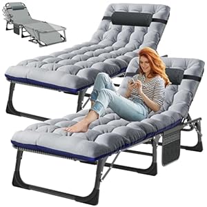 ABORON 2PACK Folding Camping Cots for Adults, Double Layer 1200D Sleeping Cot, Heavy Duty Guest Bed with Mattress Carrying Bag Home Office Vacation Hospital