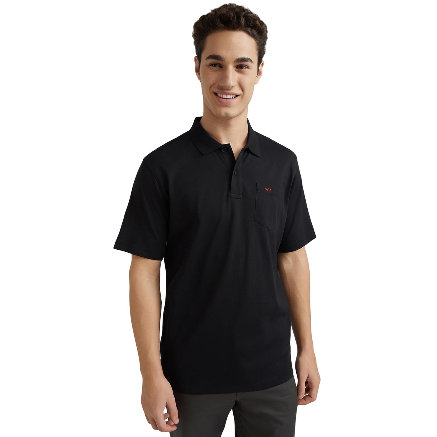 colorplus Men's Pure Cotton Solid Pattern Classic Fit Polo Neck Half Sleeve Casual T-Shirt-picture-20