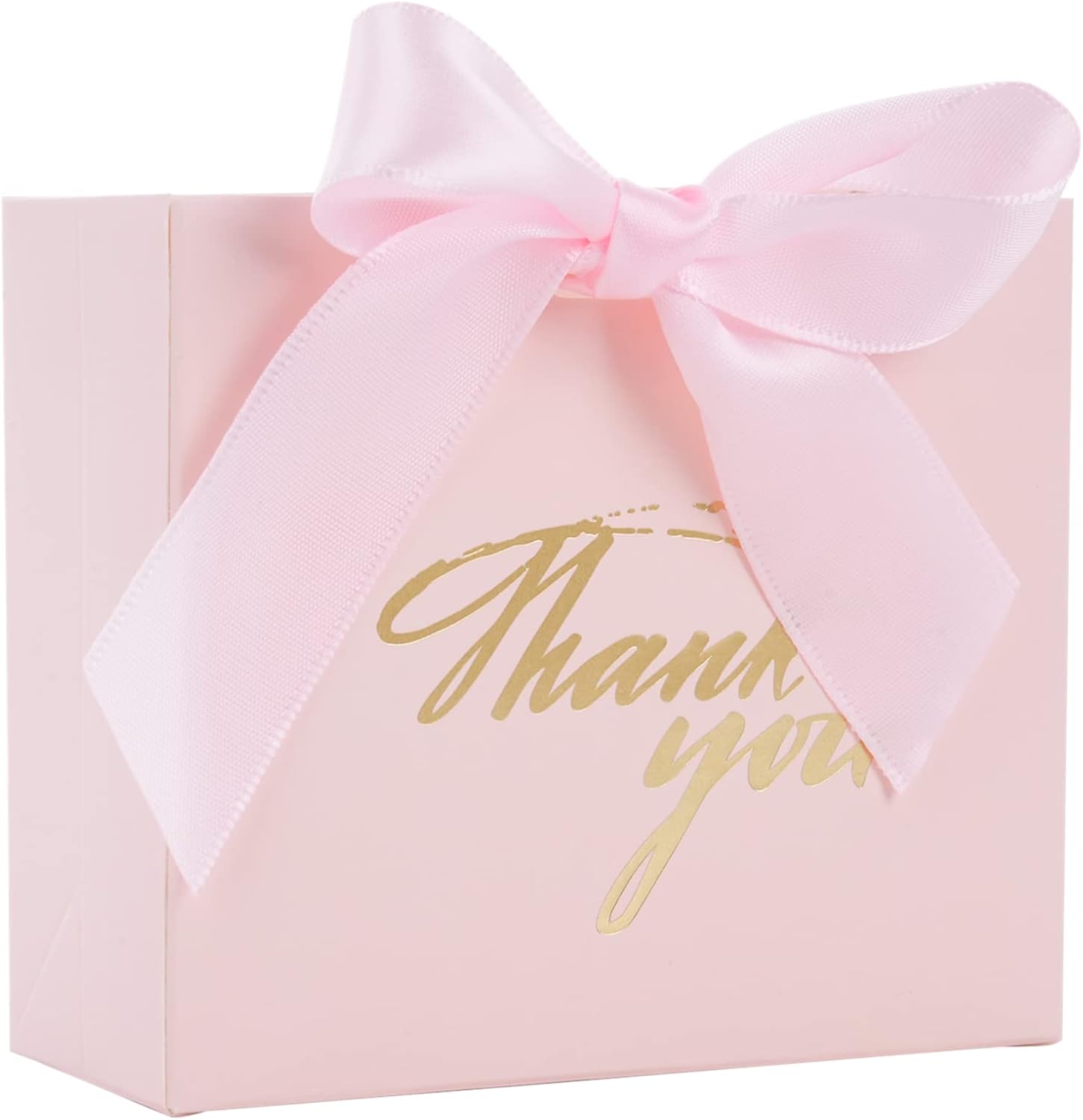 80 Pack THANK YOU Gift Boxes Pink for Wedding, Mini Pink