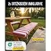 FRIEDO - Kindersitzgruppe inkl. Polsterauflage - Gepürfte Kinder Gartenmöbel - Sitzgruppe Kinder Outdoor perfekt für den Garten oder als Picknicktisch - Kindersitzgarnitur aus Holz