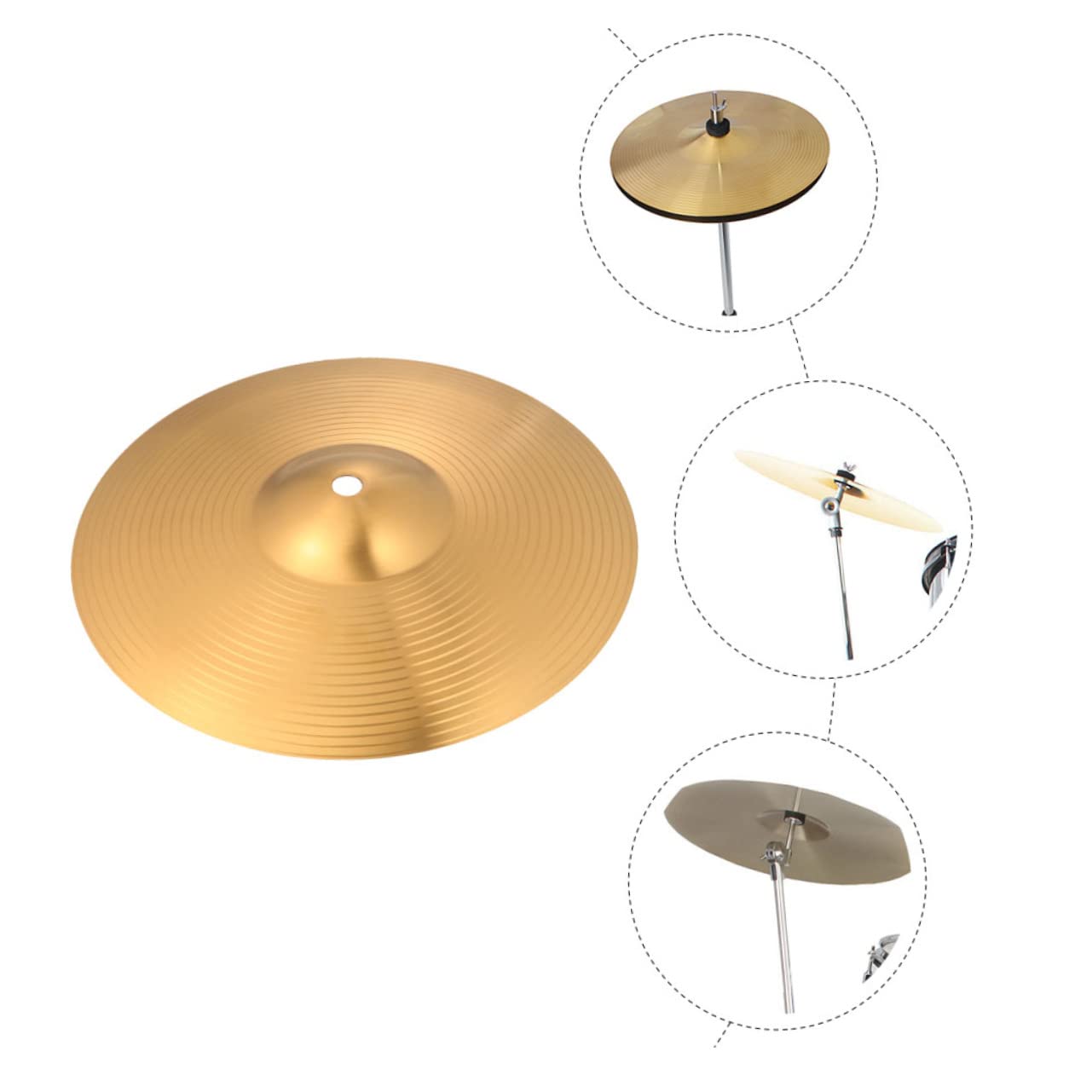 ULDIGI 1pc Mute Cymbal for Jazz Drum Kit Metal Drum Accessory Alloy Brass Pure Sound Small Portable