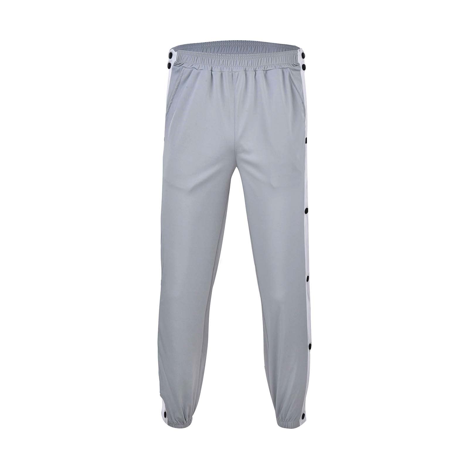 Jogginghose Damen, Reha Hose Damen, Seitlich Zu öffnen Unisex Elastische Sporthose mit Seitlicher Knopfleiste Lange Baggy Trainingshose Casual Sweatshose Sportswear Trainingsanzug Basketball 2024